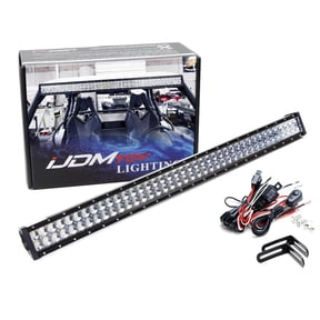 Upper Roof Mount Mega 40-Inch LED Light Bar Kit For CAN-AM Maverick X3 ATV/UTV, Includes 240W Double-Row High Power LED Lightbar, L-Shape EZ-Mount Brackets, Relay Wiring