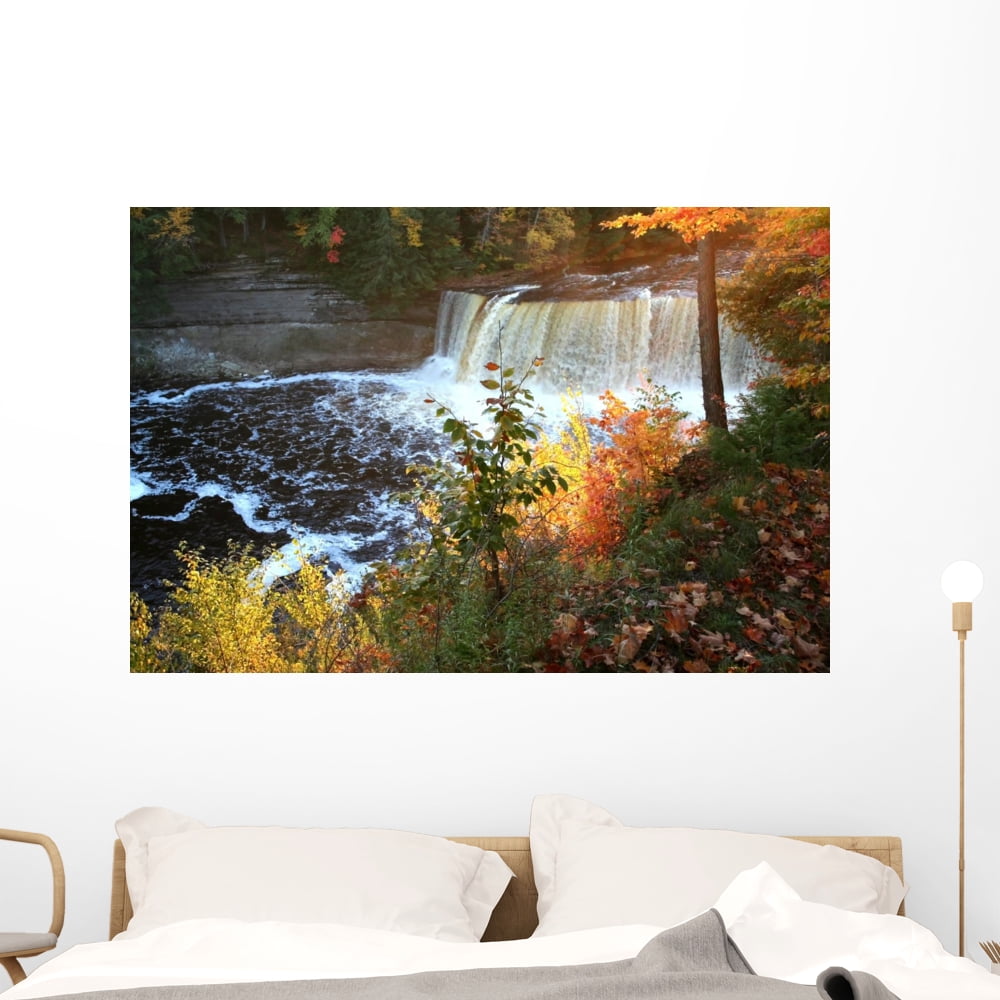 Upper Tahquamenon Water Falls Wall Mural by Wallmonkeys Peel and Stick ...