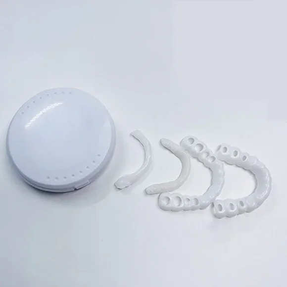 Upper TeethLower Teeth Silicone Teeth Whitening TeethCover Teeth Braces Simulation Denture with Box Perfect Smile New