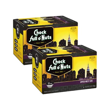 Upper West Side Dark Roast, K-Cup Compatible Pods – Arabica Coffee in Eco-Friendly -Compatible Single Serve Cups (3.8 Ounce (Pack of 2))
