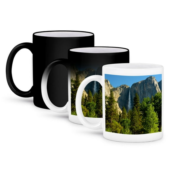 3dRose, Upper Yosemite Falls, Merced River, Yosemite NP, California, USA, 11oz Magic Transforming Mug