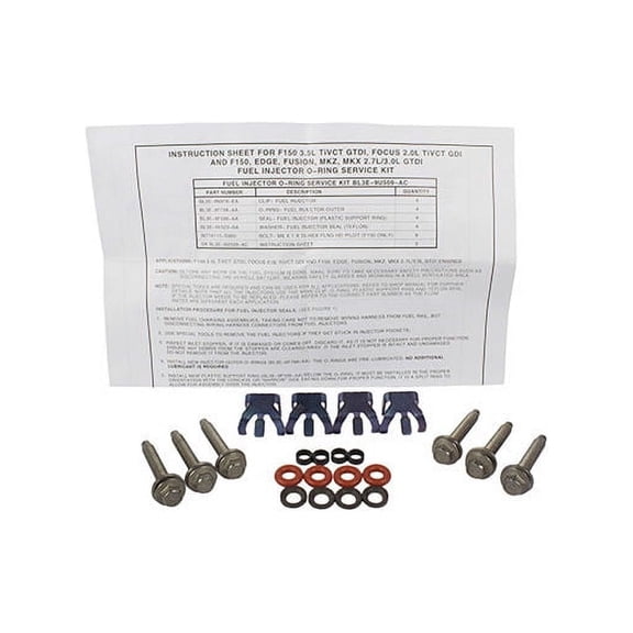 Upper and Lower Fuel Injector O-Ring - Compatible with 2011 - 2020 Ford F-150 2012 2013 2014 2015 2016 2017 2018 2019