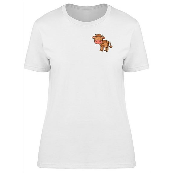 Upperside Brown Cow Doodle T-Shirt Women -Image by Shutterstock, Female Medium