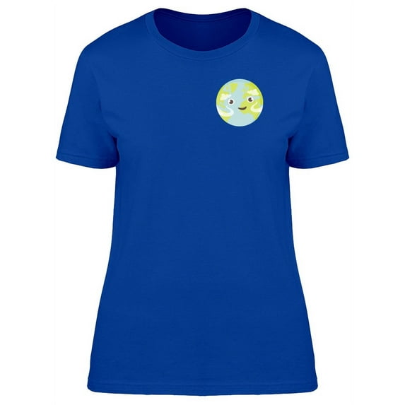 Upperside Cute Planet Face T-Shirt Women -Image by Shutterstock, Female XX-Large
