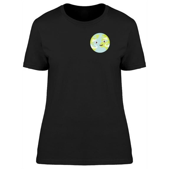 Upperside Cute Planet Face T-Shirt Women -Image by Shutterstock, Female XX-Large