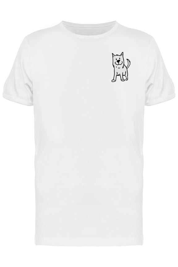 Upperside Cute Small Dog T-Shirt Men -Image by Shutterstock, Male Large