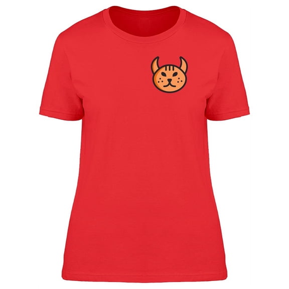 Upperside Evil Cat Head T-Shirt Women -Image by Shutterstock, Female Large