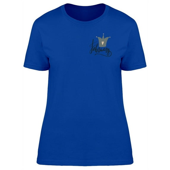 Upperside February Black Crown T-Shirt Women -Image by Shutterstock, Female Large