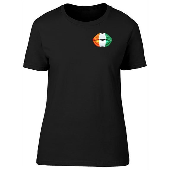 Upperside Flag Lips T-Shirt Women -Image by Shutterstock, Female x-Large