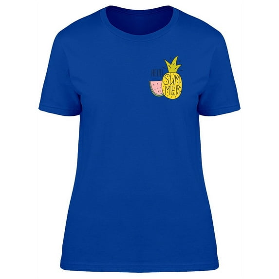 Upperside Hello Summer Fruits T-Shirt Women -Image by Shutterstock, Female Large