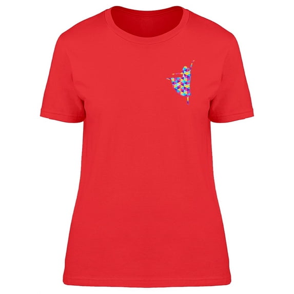 Upperside Low Poly Dancing Girl T-Shirt Women -Image by Shutterstock, Female Medium