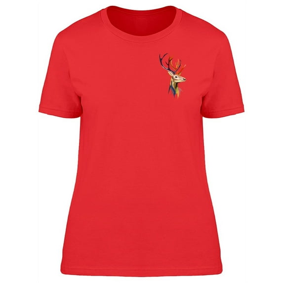 Upperside Low Poly Deer T-Shirt Women -Image by Shutterstock, Female XX-Large