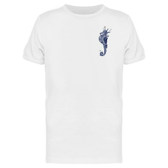 Upperside Mechanical Sea Horse T-Shirt Men -Image by Shutterstock, Male XX-Large