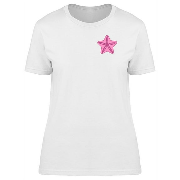 Upperside Pink Starfish T-Shirt Women -Image by Shutterstock, Female Small