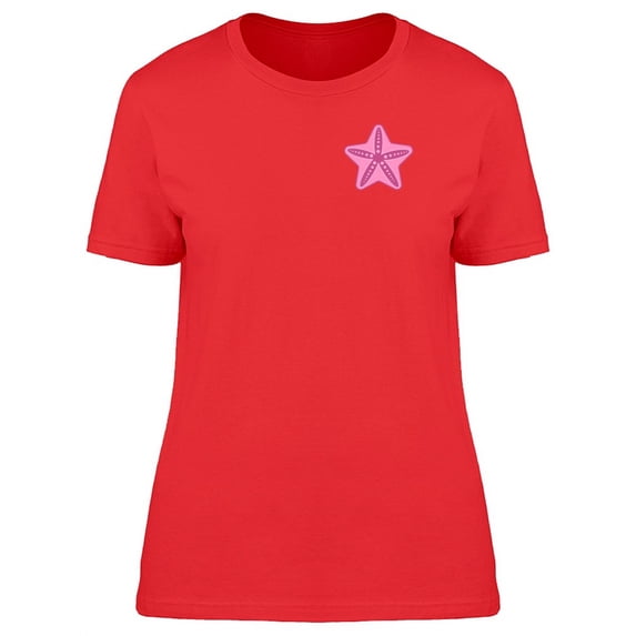 Upperside Pink Starfish T-Shirt Women -Image by Shutterstock, Female XX-Large