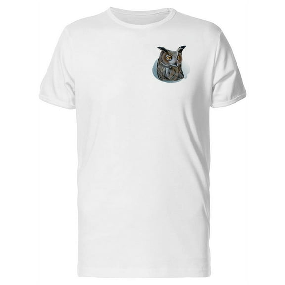 Upperside Realistic Owl T-Shirt Men -Image by Shutterstock, Male Small