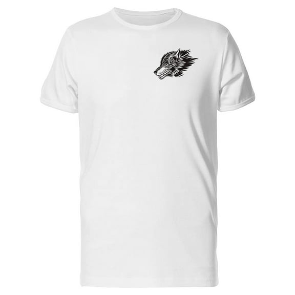 Upperside Wolf Head Sketch T-Shirt Men -Image by Shutterstock, Male 4X-Large