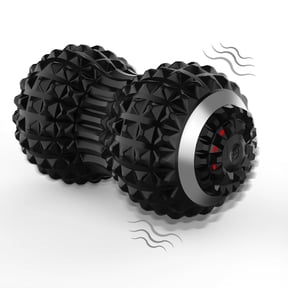 Vibrating Massage Ball for Pain Relif, Mobility Ball for Physical Therapy and Workout Recovery, Deep Tissue Myofascial Release Tools - Back, Shoulder (Peanut Head Vibrating Massage Ball (Black)