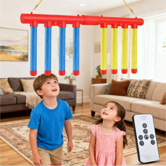 Uprade Two-player Reflex Stick Game, Reflex Game Falling Sticks, Multi-Player Competitive Reaction Time Training, Reflex Challenge Game for Home Office Team Activities, Blue & Yellow