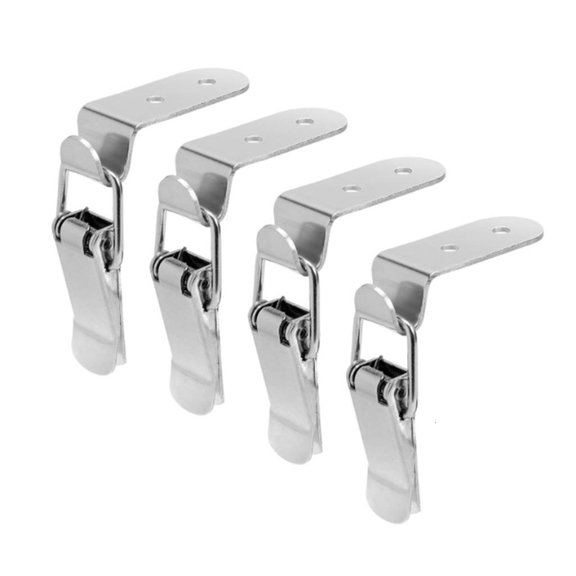 Uprades Steel Catch set Corner Mounting Suitcases Clasps Hardware Toggles Clamp for Enhances Security on Box