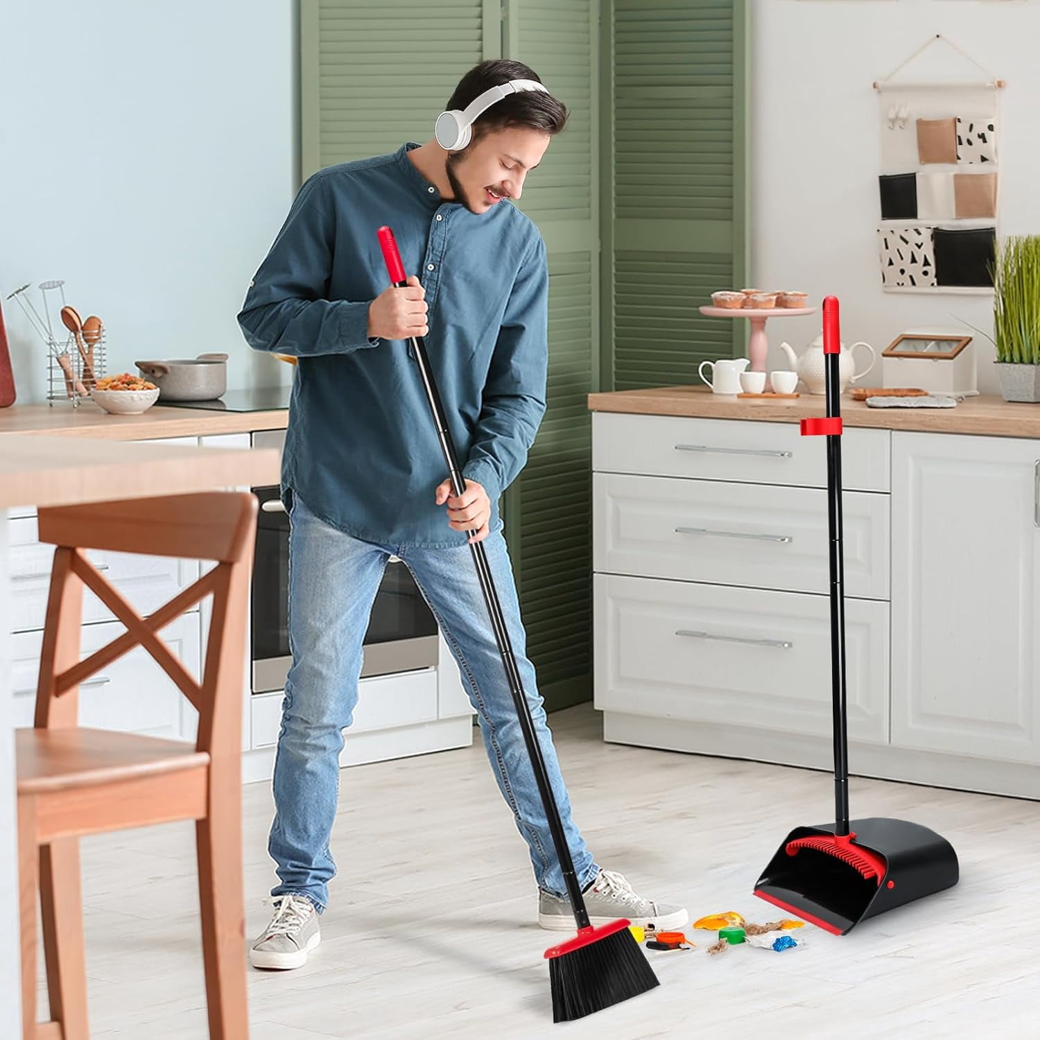 Upright Broom & Dustpan Combo 52