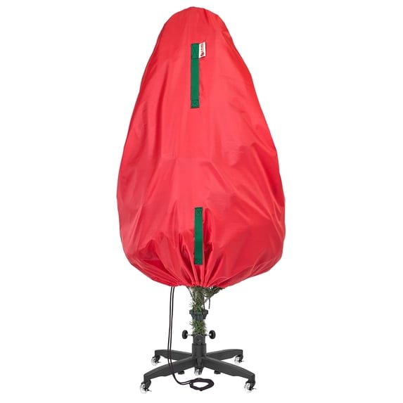 Hold N' Storage Upright Christmas Tree Storage Bag for Topiary and Holiday Tree up to 7 ft Tall - Red