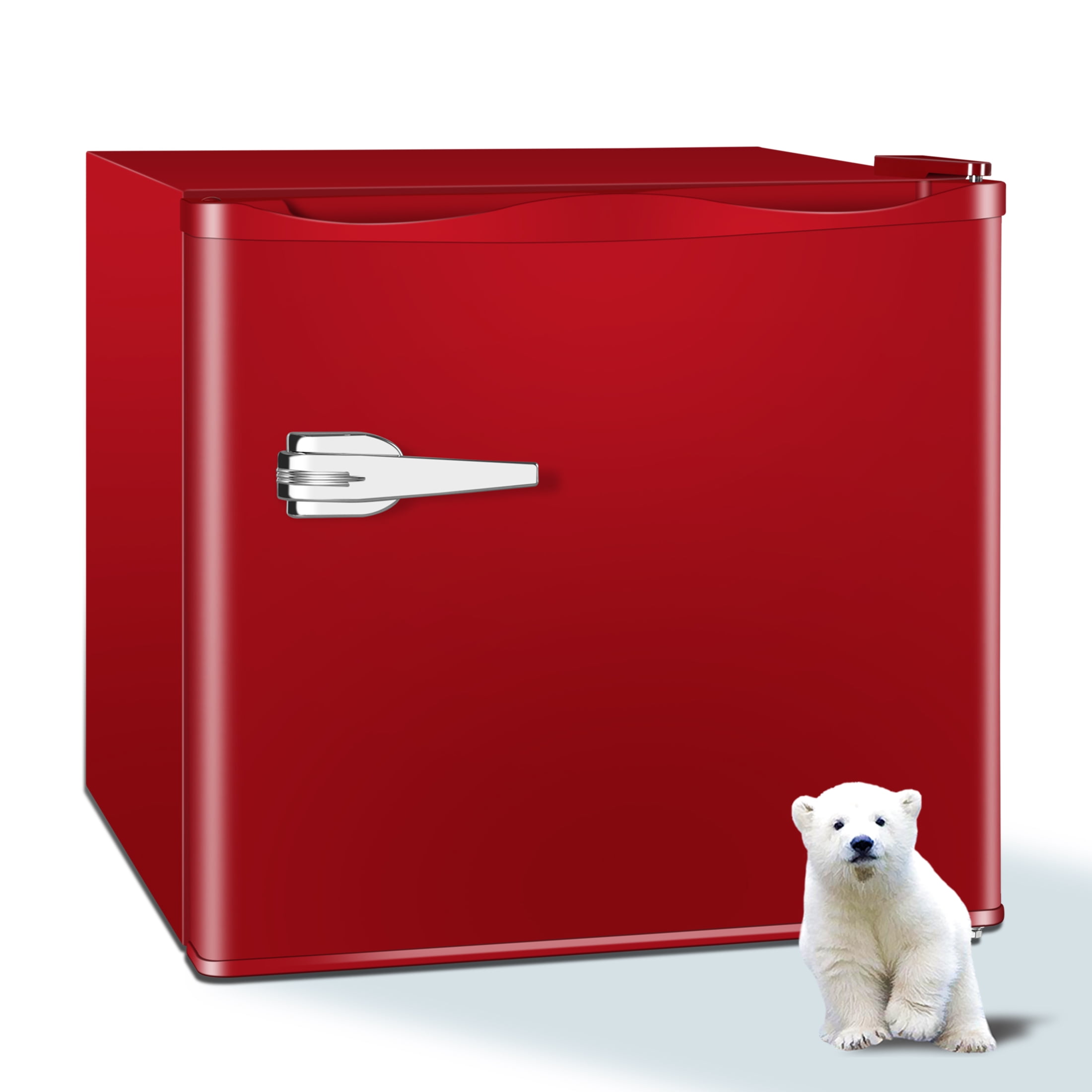 Upright Compact Freezer 1.2 Cu.ft by KISSAIR, Mini Freezer with Retro