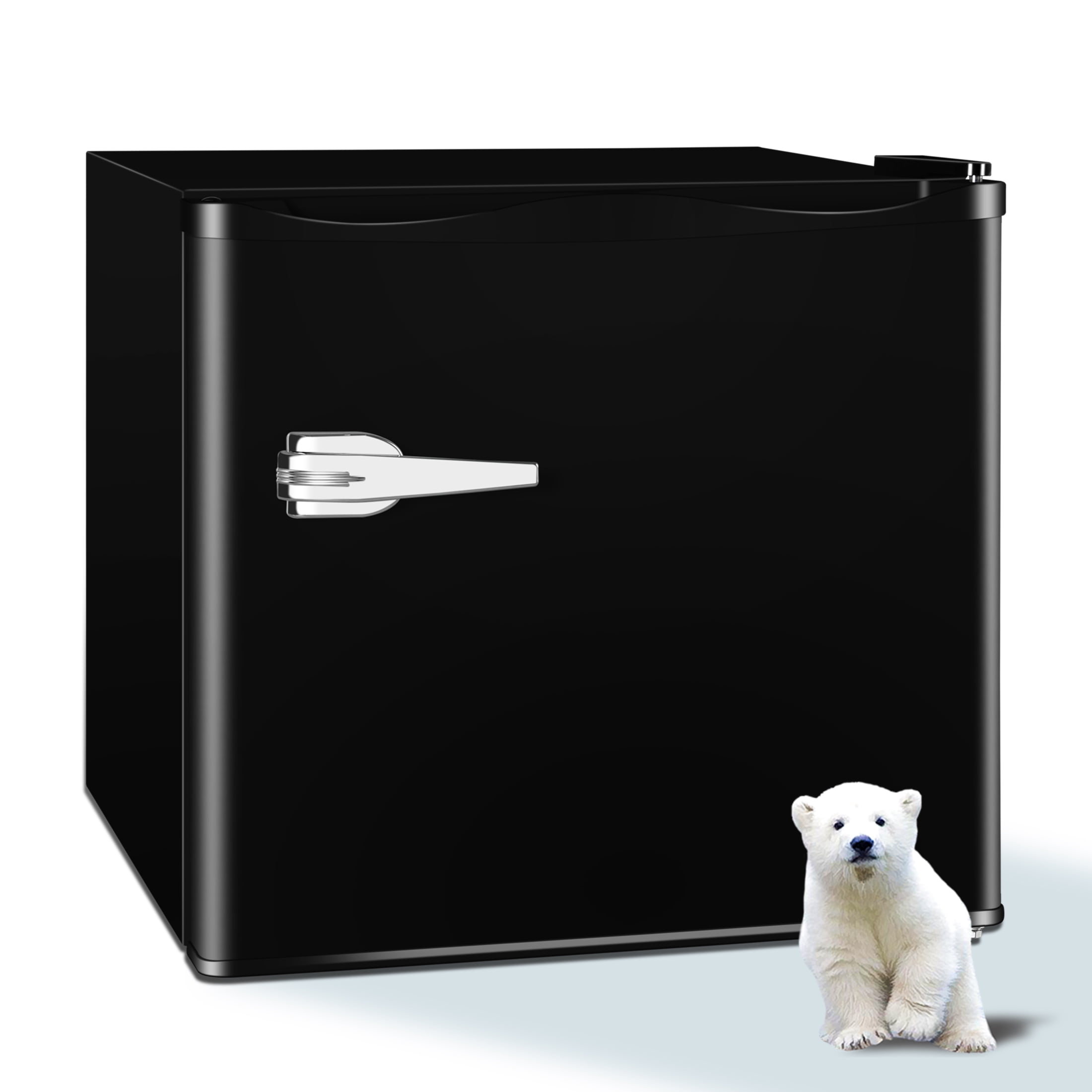 Upright Compact Freezer 1.2 Cu.ft by KISSAIR, Mini Freezer with Retro