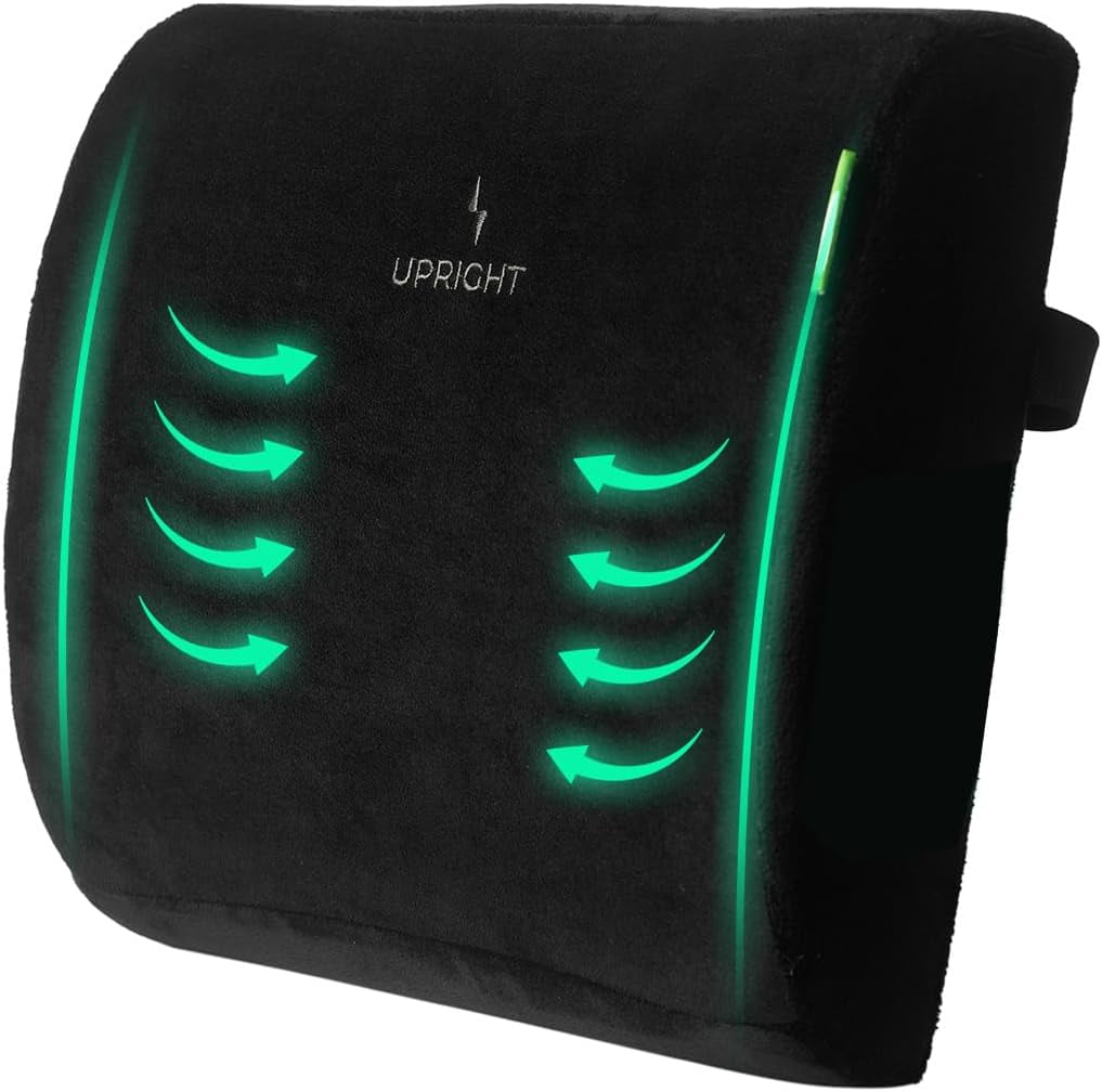 Upright Ergonomic Lumbar Support Pillow Gel Memory Foam Back Cushion