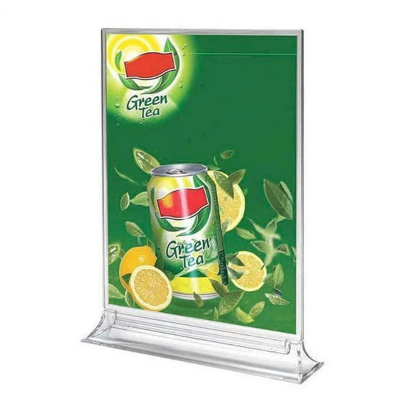 Upright Leaflet & Sign Holder 5"w x 7"h Insert Size, Rectangular Base