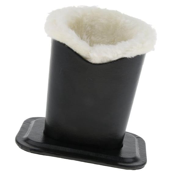 Upright PULeather Scratch Plush Lined Eyeglass Holder Stand Glasses Case 01