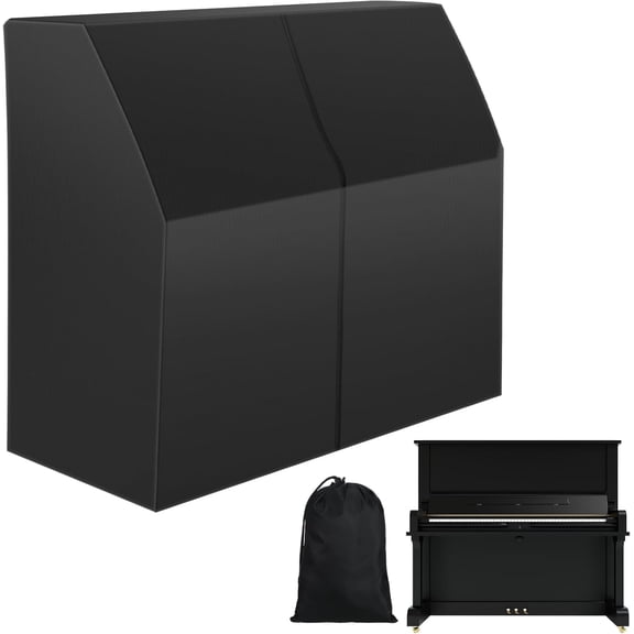 Upright Piano Cover-Black Piano Protection Cover-Elegant Black Appearance-Waterproof, Scratch Proof, Dustproof, Sunscreen, Anti-collision-Protection of Piano Aging-Easy To Clean