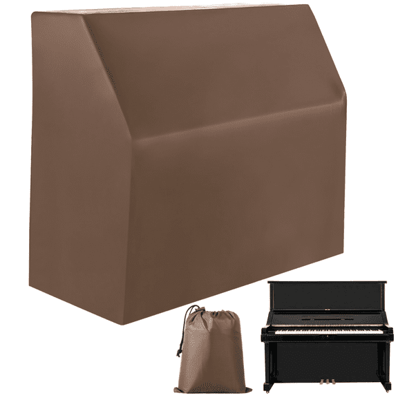 Upright Piano Dust Cover,Silver Coated Oxford Fabric Protective Cover,Water-Resistant and Sunlight Protection,Full Coverage for Home Use