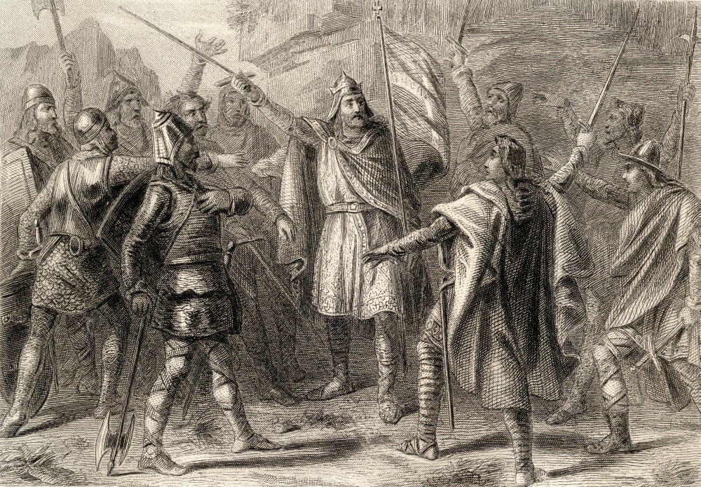 Uprising Of Don Pelayo In CovadongaSpain In 718 Canvas Art - Ken Welsh Design Pics (18 x 12)