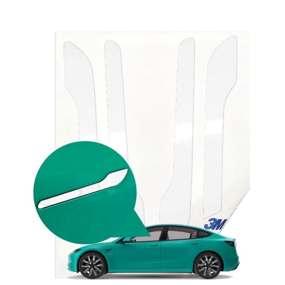 Upromax Car Door Handle Cover 3M 2080 Tesla Model 3/Y Chrome Delete White Gloss