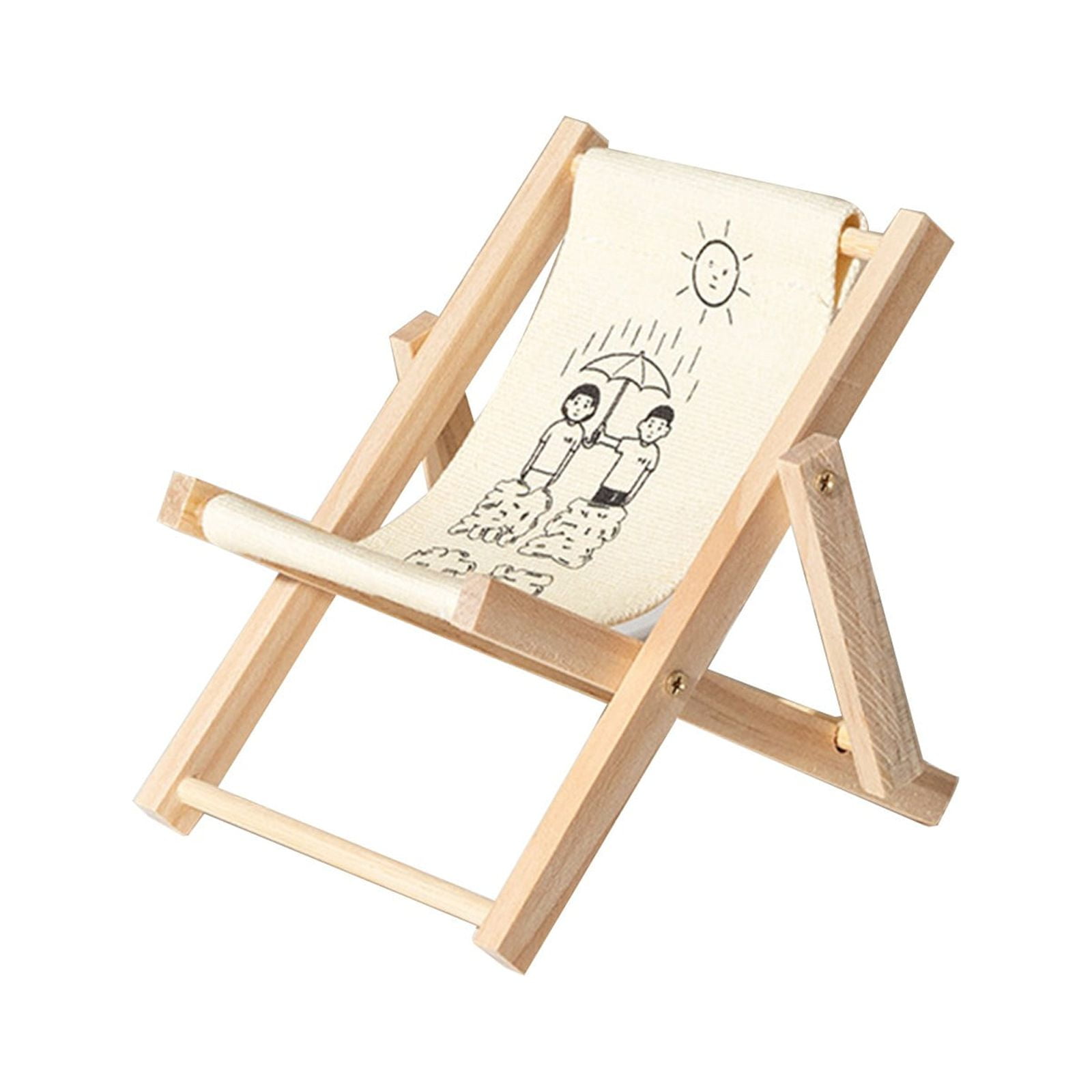 Ups Ornament Beach Chair Mobile Phone Bracket Mini Doll Accessories Photo Props Mini Toy Model Home Doll House Bulk Ornament