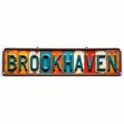Upscale Decor 16*4 Inches "BROOKHAVEN" Bar Garage Yard Colorful Letter Patch Upscale Style