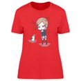thumbnail image 1 of Upset Girl And Rabbit Tee Women's -Image by Shutterstock, 1 of 2