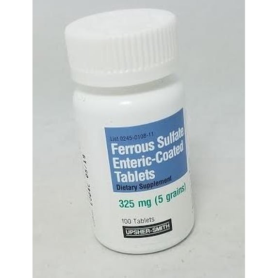Upsher-Smith Ferrous Sulfate 325 mg - 100 Tablets