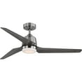 thumbnail image 1 of Upshur Collection 52 in. Brushed Nickel Transitional Ceiling Fan with LED Light Kit, 1 of 12
