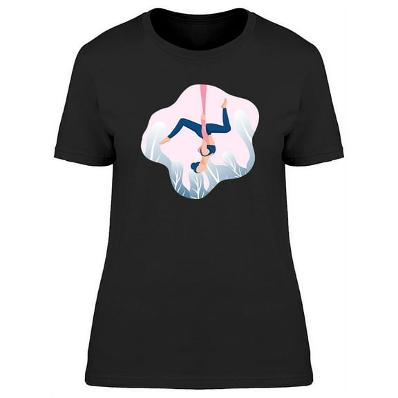 Upside Down Acrobat With Leaves T-Shirt Women -Image by Shutterstock, Female Large