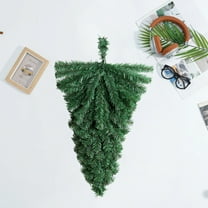 Upside Down Artificial Christmas Tree, 2FT Pre-Lit Hanging Pine Tree with Dense Branch Tips for Holiday Home Decor, Green Indoor Decoration