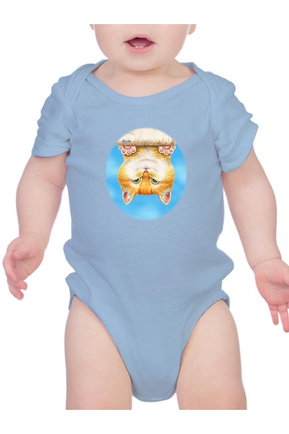 Upside Down Cat Bodysuit Infant -Kayomi Harai Designs, Newborn