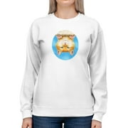 Upside Down Cat Sweatshirt Women -Kayomi Harai Designs, Female Small