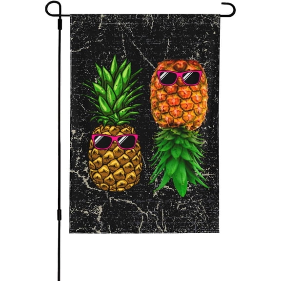 Upside Down Pineappale Garden Flag outdoor yard flags 12.5"x18" Flag Seasonal House Flag Welcome Flag Rustic Farmhouse Decor for Seasonal Holiday