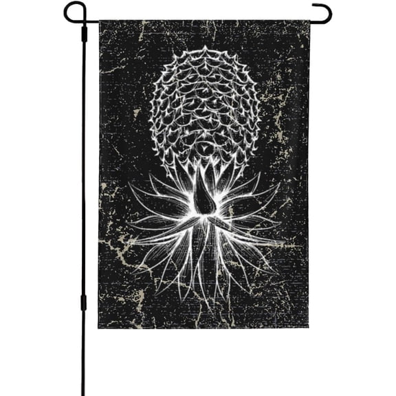 Upside Down Pineappale Garden Flag outdoor yard flags 12.5"x18" Flag Seasonal House Flag Welcome Flag Rustic Farmhouse Decor for Seasonal Holiday