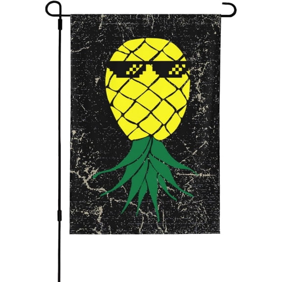 Upside Down Pineappale Garden Flag outdoor yard flags 12.5"x18" Flag Seasonal House Flag Welcome Flag Rustic Farmhouse Decor for Seasonal Holiday