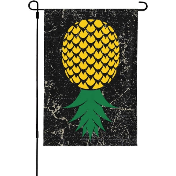 Upside Down Pineappale Garden Flag outdoor yard flags 12.5"x18" Flag Seasonal House Flag Welcome Flag Rustic Farmhouse Decor for Seasonal Holiday