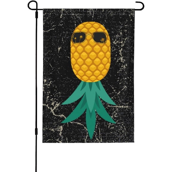 Upside Down Pineappale Garden Flag outdoor yard flags 12.5"x18" Flag Seasonal House Flag Welcome Flag Rustic Farmhouse Decor for Seasonal Holiday
