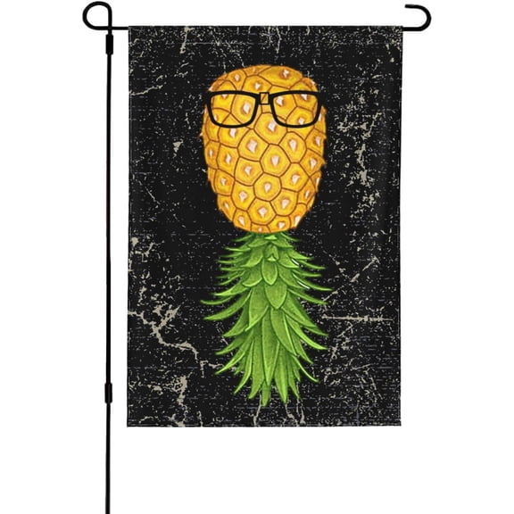 Upside Down Pineappale Garden Flag outdoor yard flags 28"x40" Flag Seasonal House Flag Welcome Flag Rustic Farmhouse Decor for Seasonal Holiday